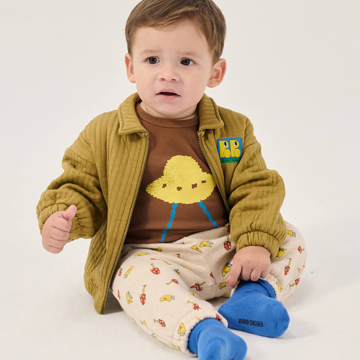 Mush Monster Duo All Over Baby Jogging Pants by Bobo Choses