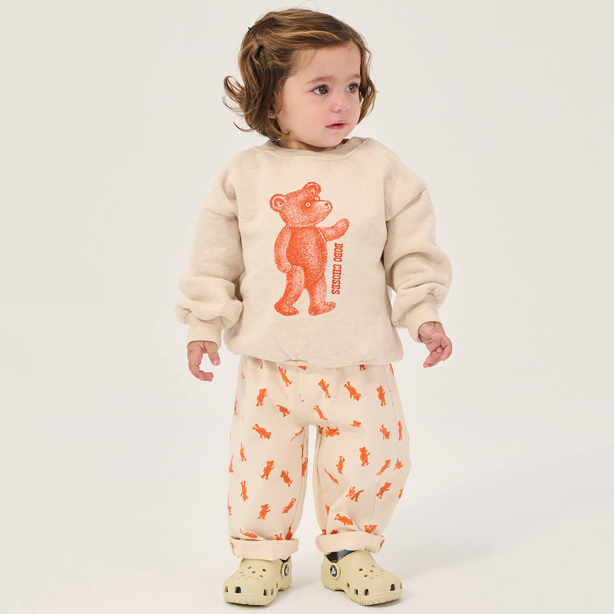 Softpaw Monster All Over Denim Baby Pants by Bobo Choses