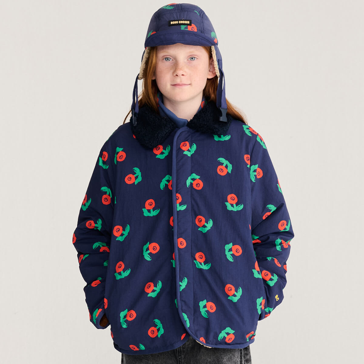 Stamp Bloom All Over Reversible Jacket by Bobo Choses