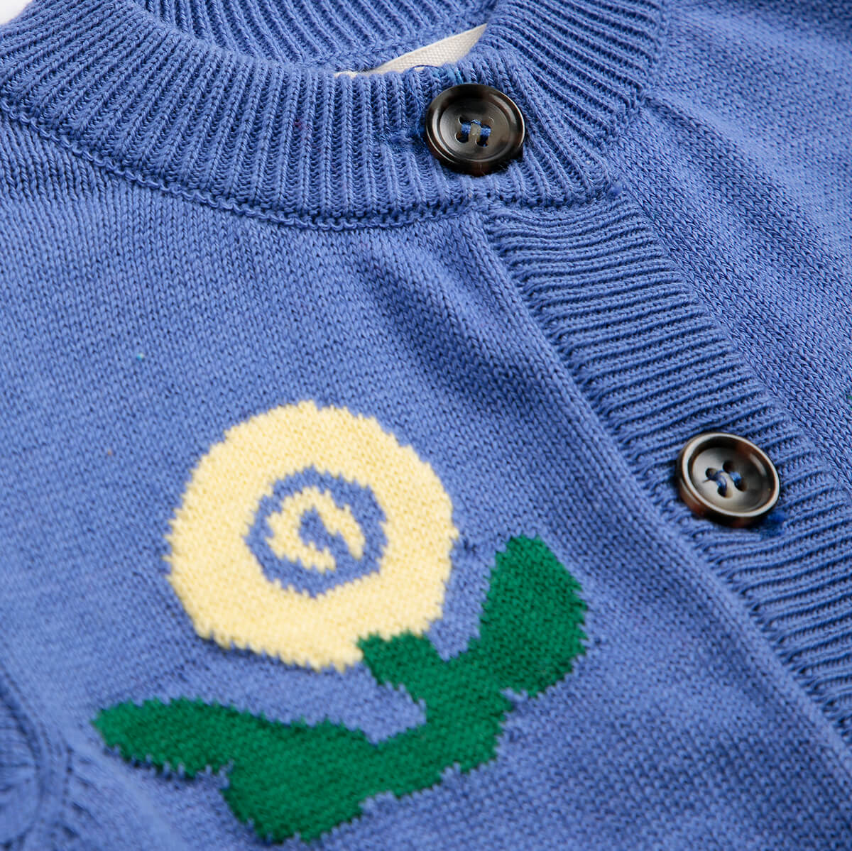 Stamp Bloom Baby Cardigan by Bobo Choses