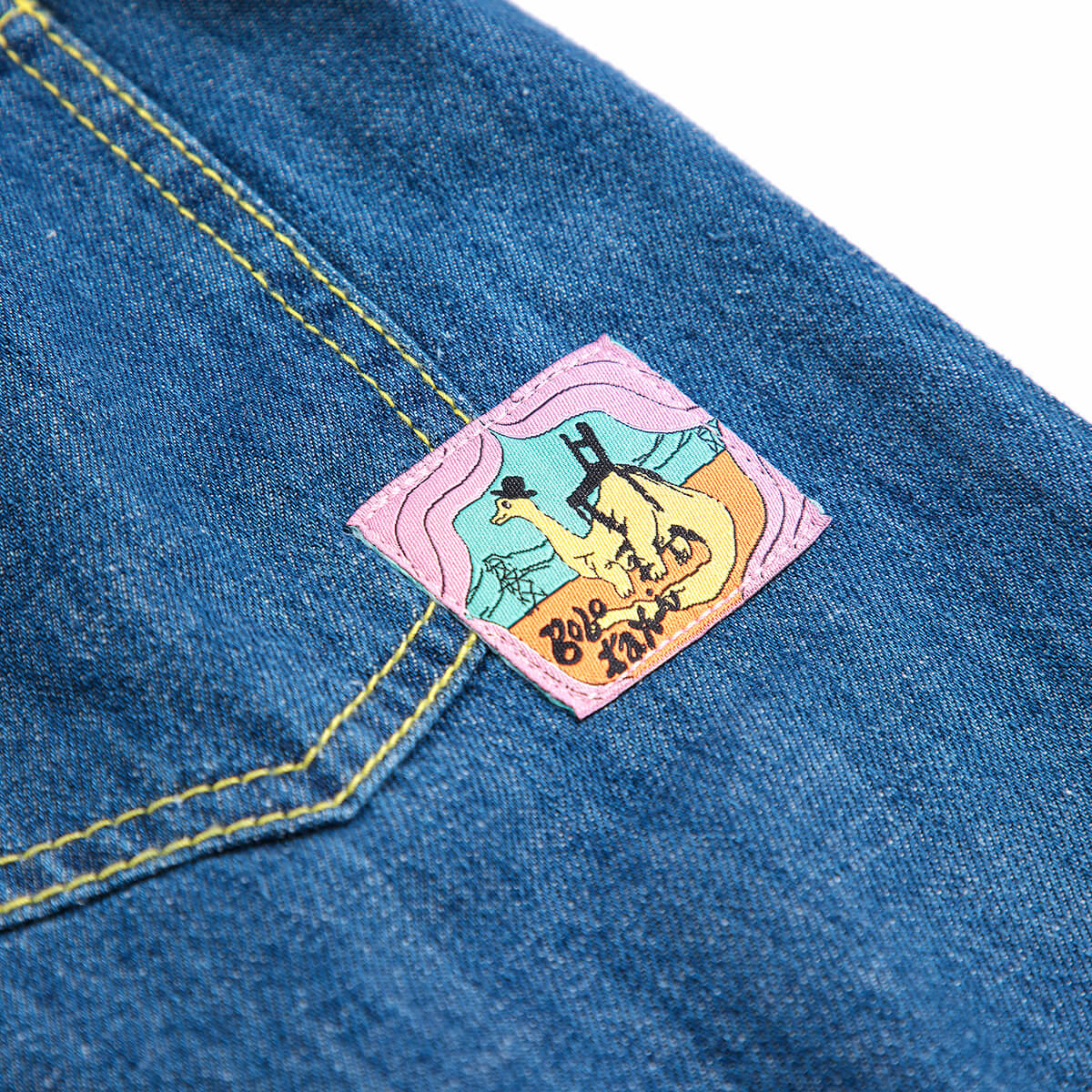Taxi Saurus Tag Denim Pants by Bobo Choses