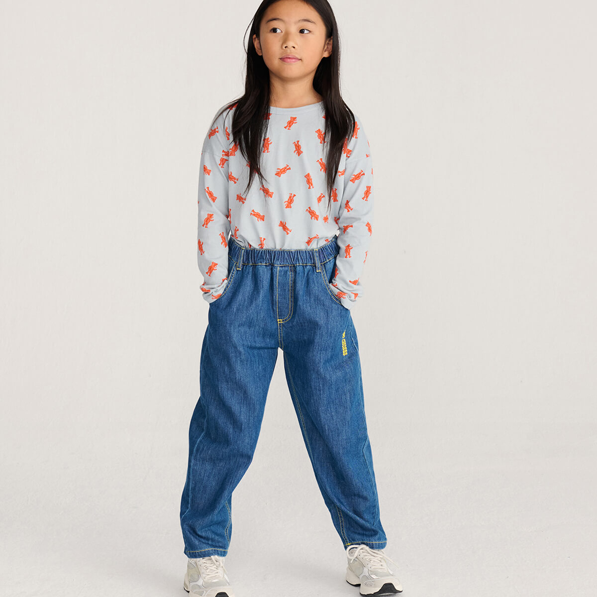 Taxi Saurus Tag Denim Pants by Bobo Choses