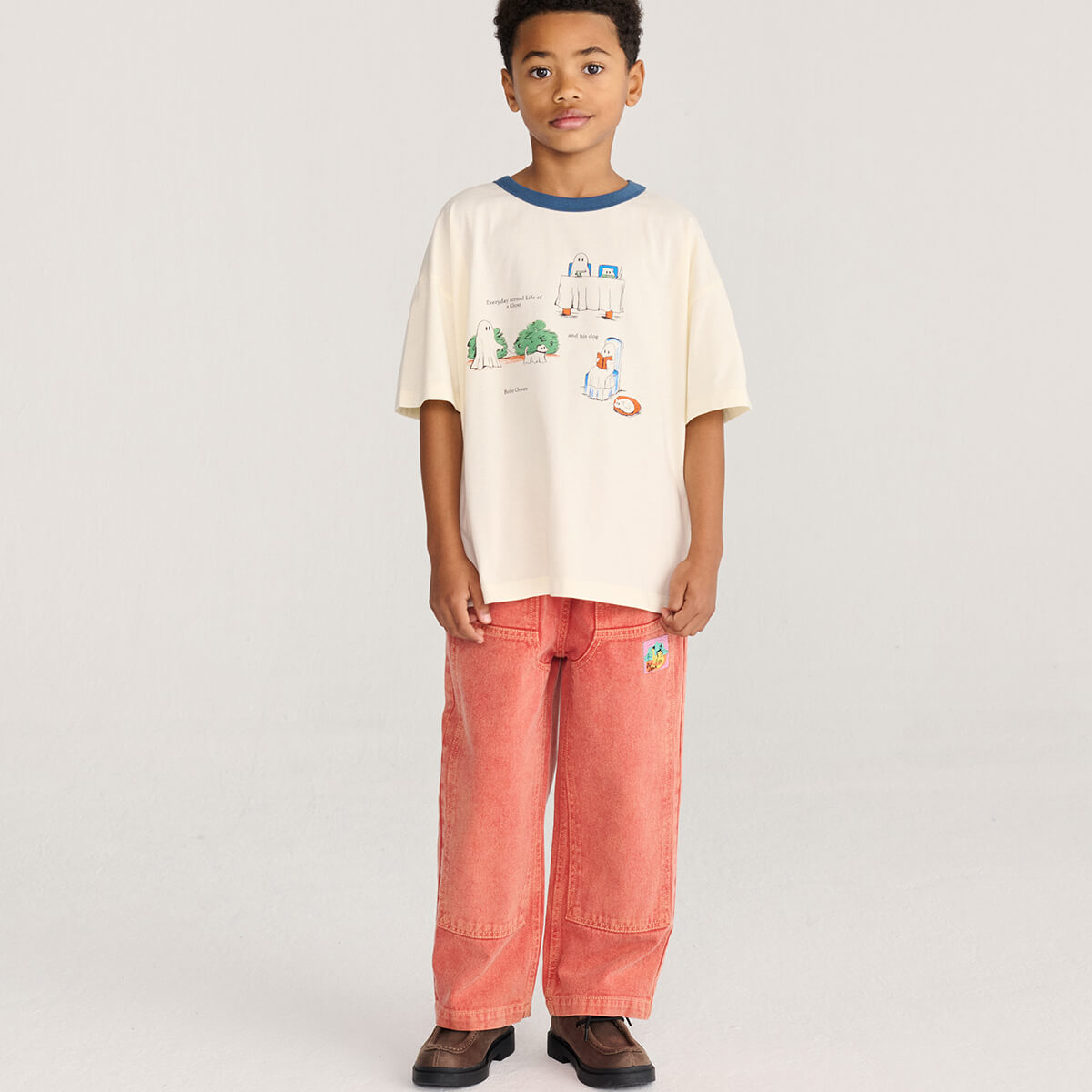 Taxi Saurus Tag Twill Pants by Bobo Choses