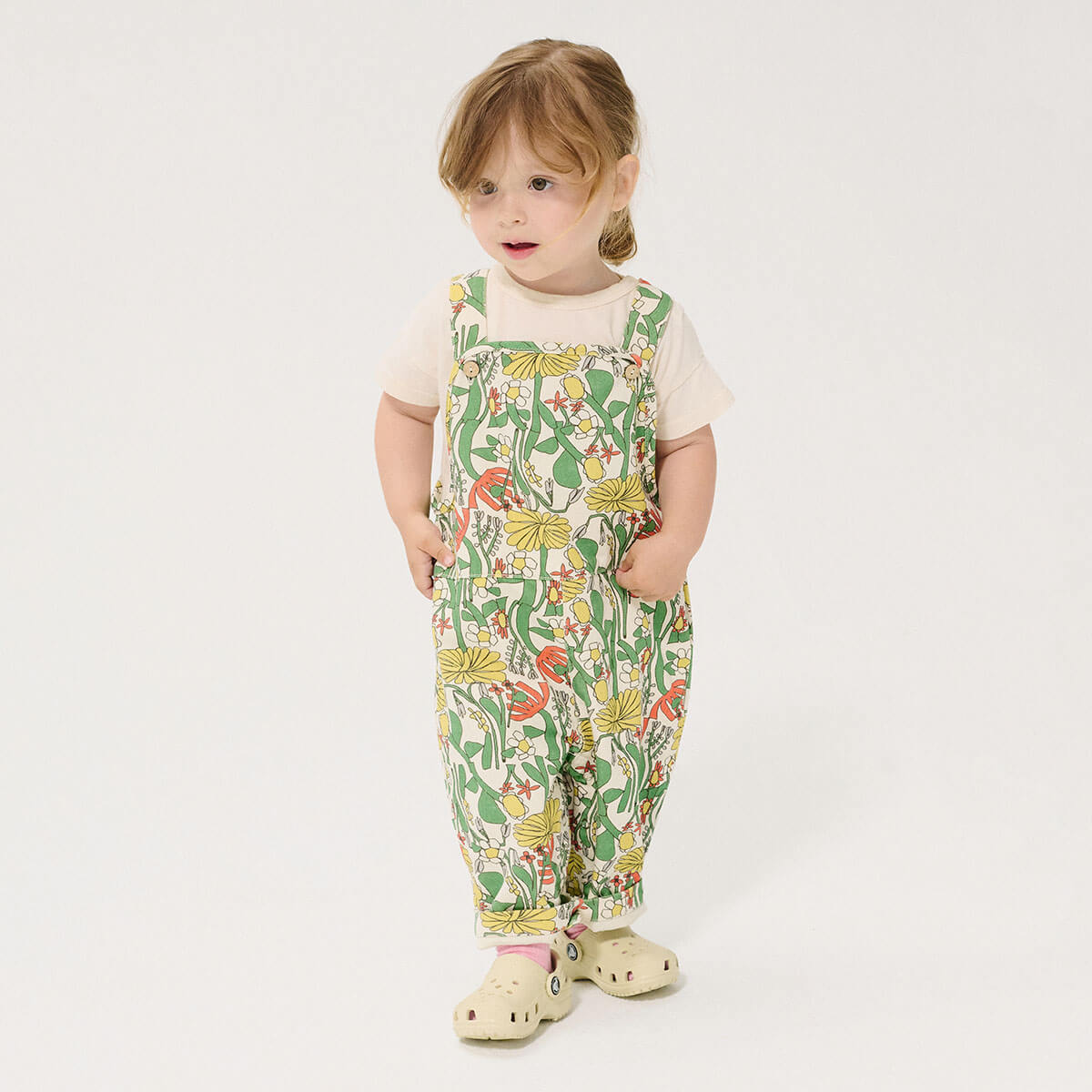 Color Herbalist All Over Baby Dungaree by Bobo Choses