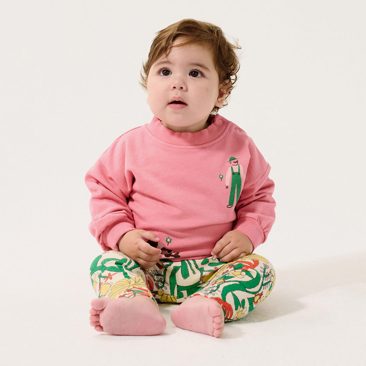Color Herbalist All Over Baby Leggings by Bobo Choses