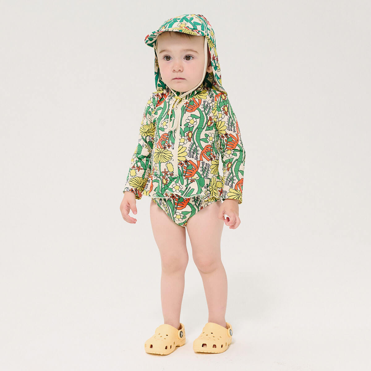 Color Herbalist All Over Baby Swim Cap by Bobo Choses
