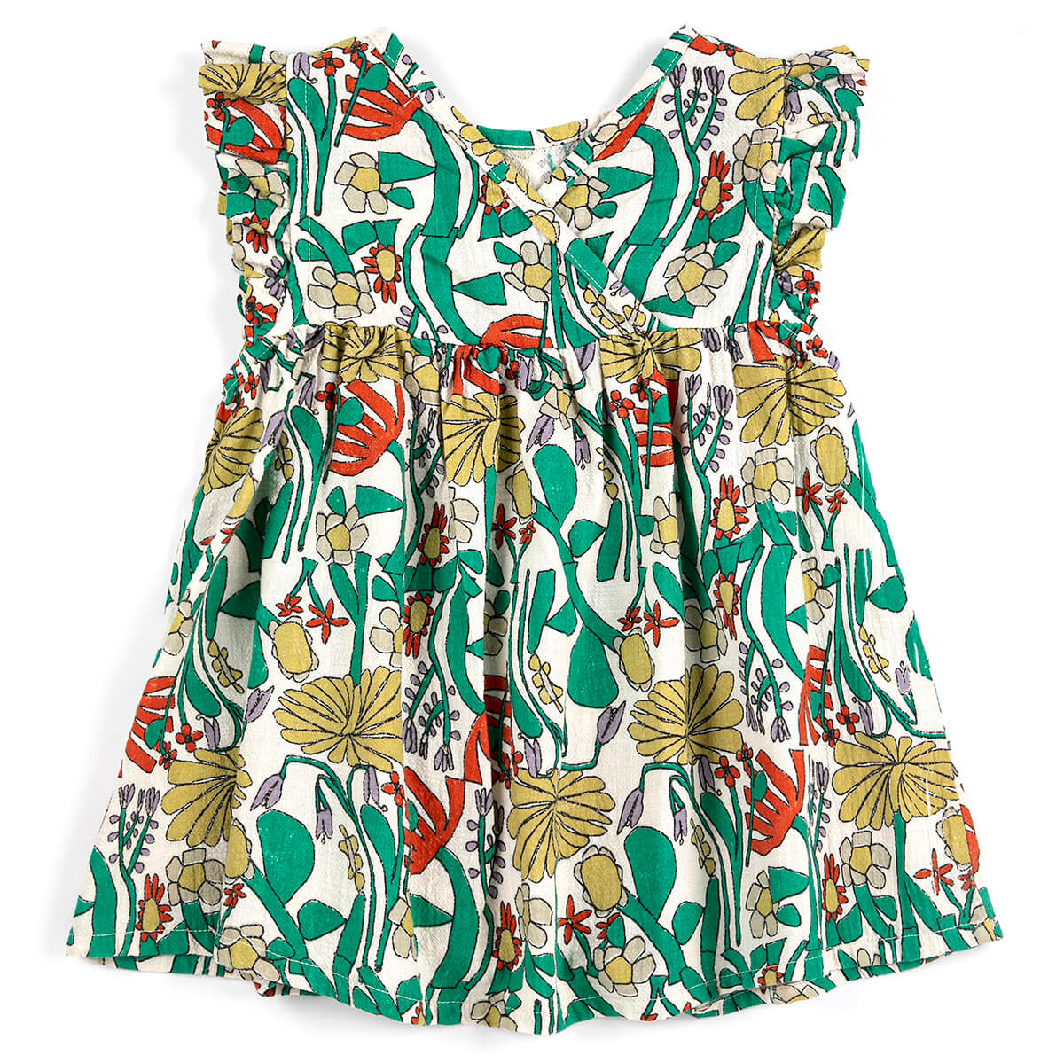 Color Herbalist All Over Woven Baby Dress by Bobo Choses