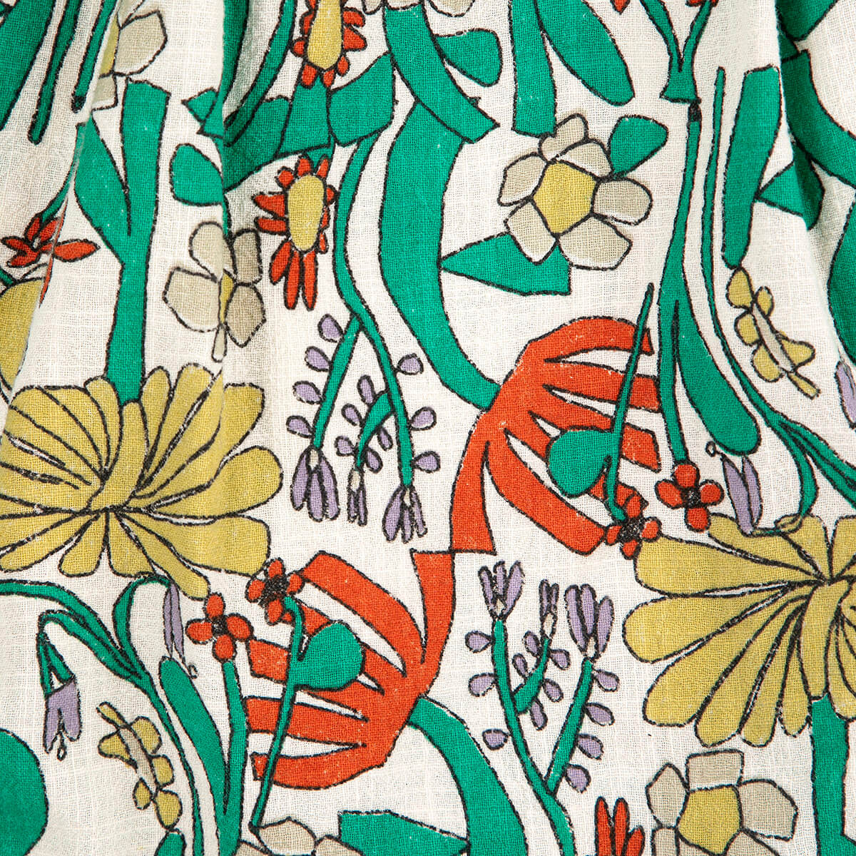 Color Herbalist All Over Woven Baby Dress by Bobo Choses