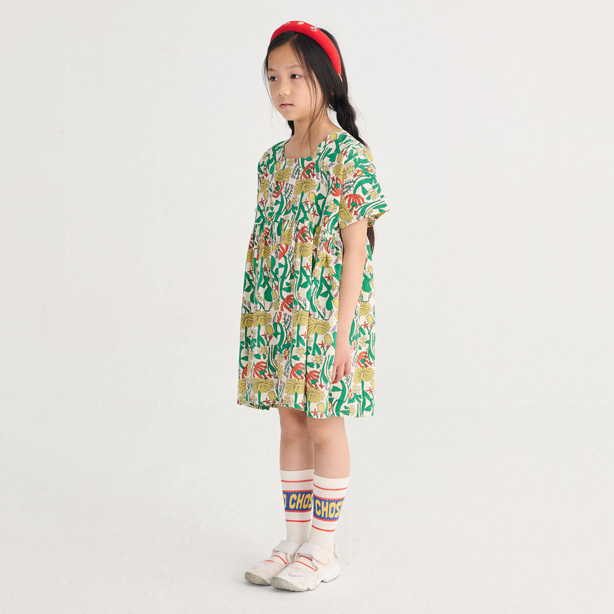 Color Herbalist All Over Woven Dress by Bobo Choses