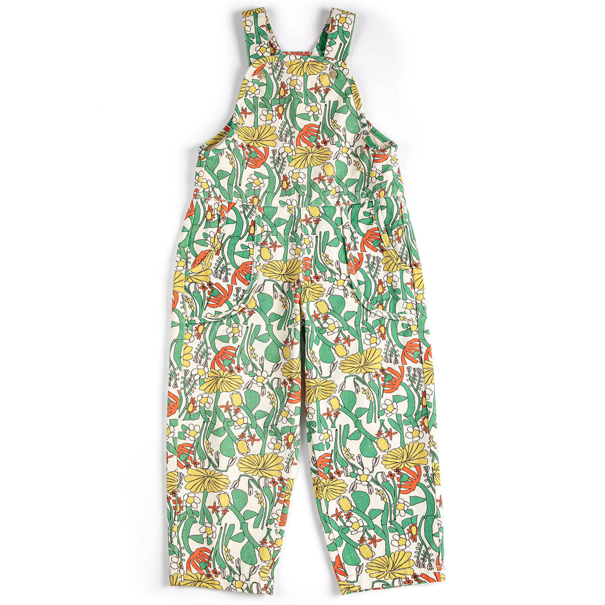 Color Herbalist All Over Woven Dungaree by Bobo Choses