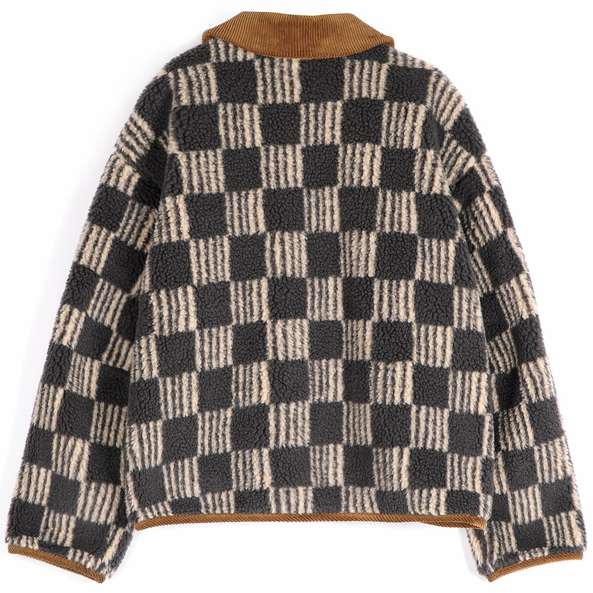 Almost Moiré Sherpa Jacket in Beige by Bobo Choses Womenswear