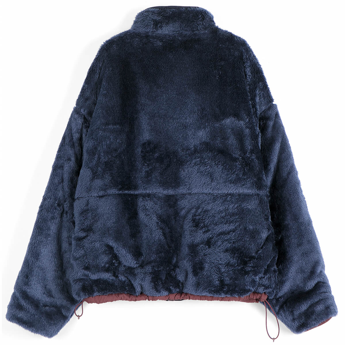Reversible Nylon Sherpa Jacket in Dark Brown by Bobo Choses Womenswear