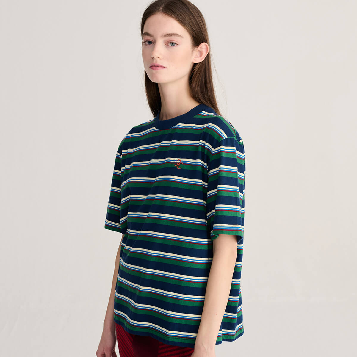 Striped Relaxed T Shirt in Multi by Bobo Choses Womenswear