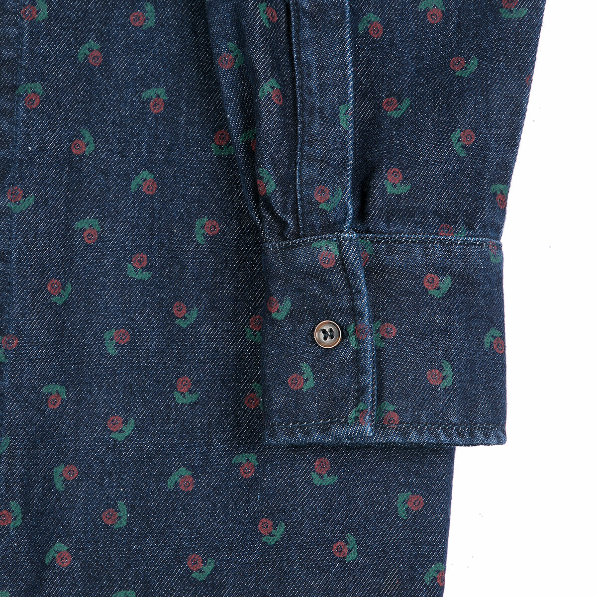 Swamp Whirl Denim Shirt in Navy Blue by Bobo Choses Womenswear