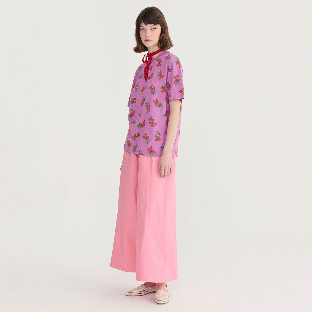 Tomatoes Print Fitted T-Shirt by Bobo Choses Womenswear