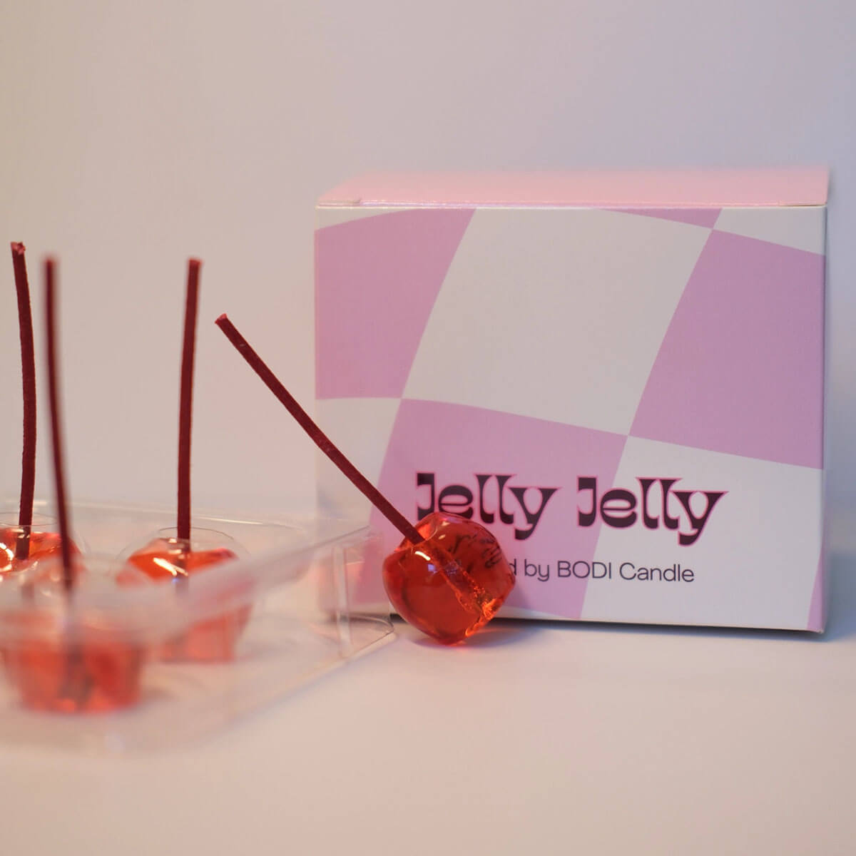 Cherry Jelly Candles (Set of 4) by Bodi Candle