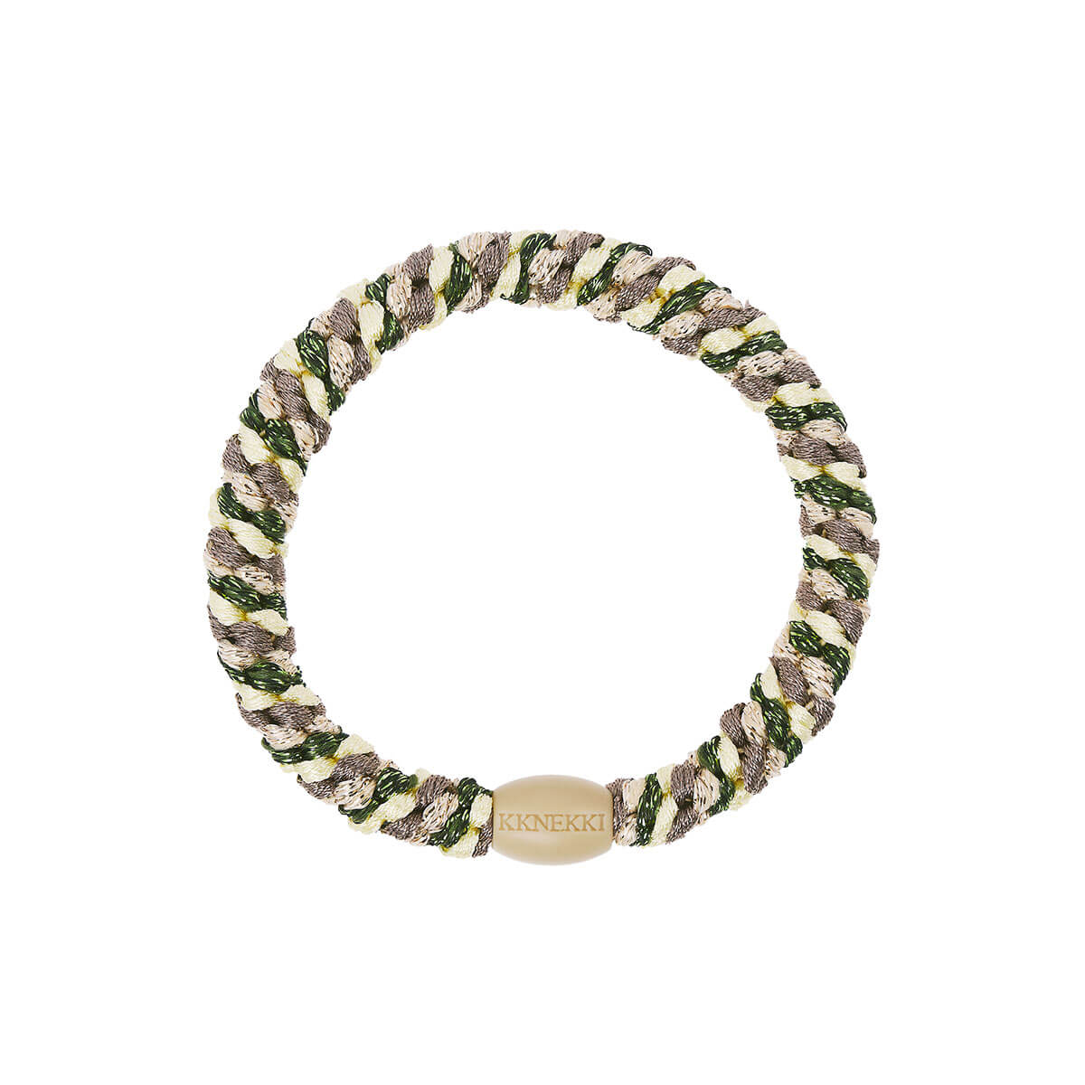 Kknekki Snag Free Hair Band in Army Yellow Mix by Bon Dep