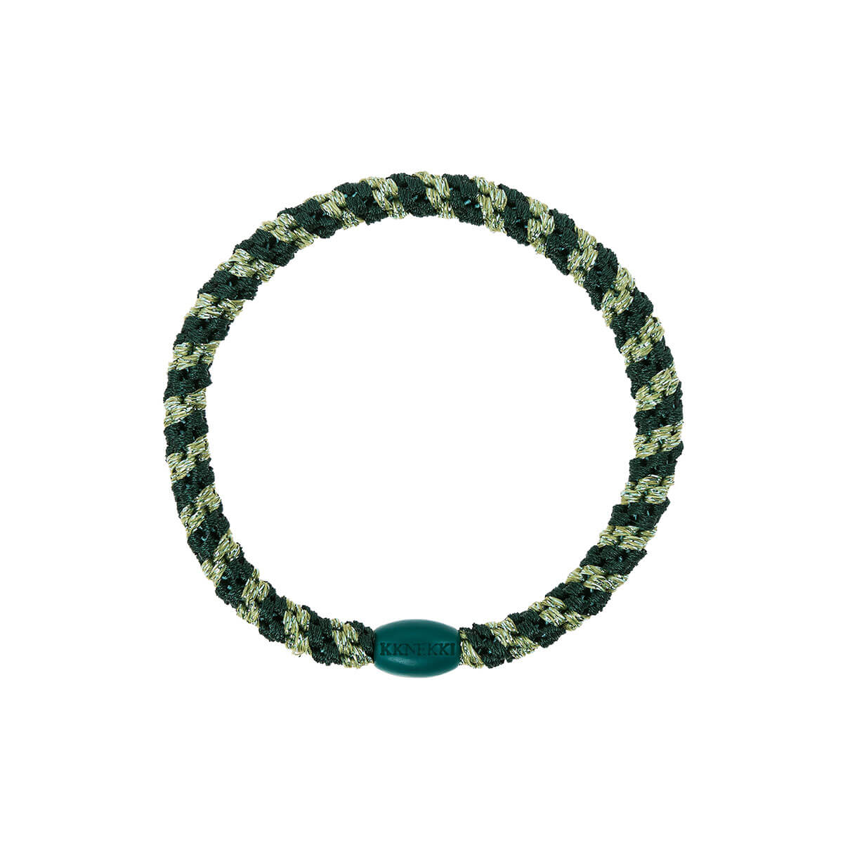 Kknekki Slim Hair Band in Jungle Pistachio Glitter by Bon Dep