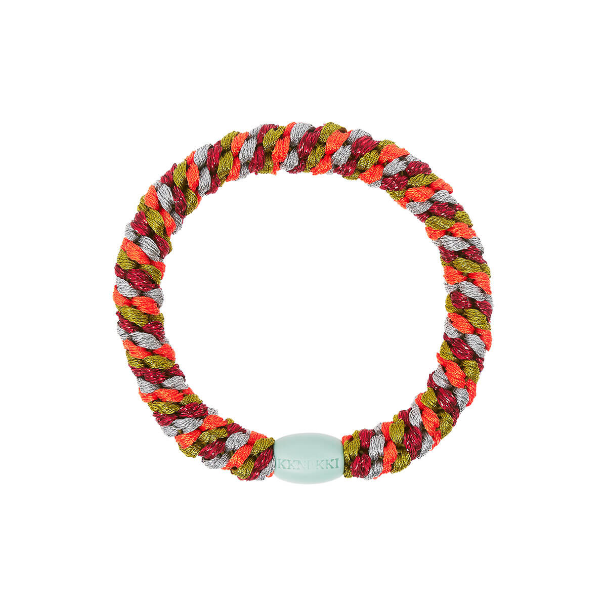 Kknekki Snag Free Hair Band in Tomato Olive Mix by Bon Dep