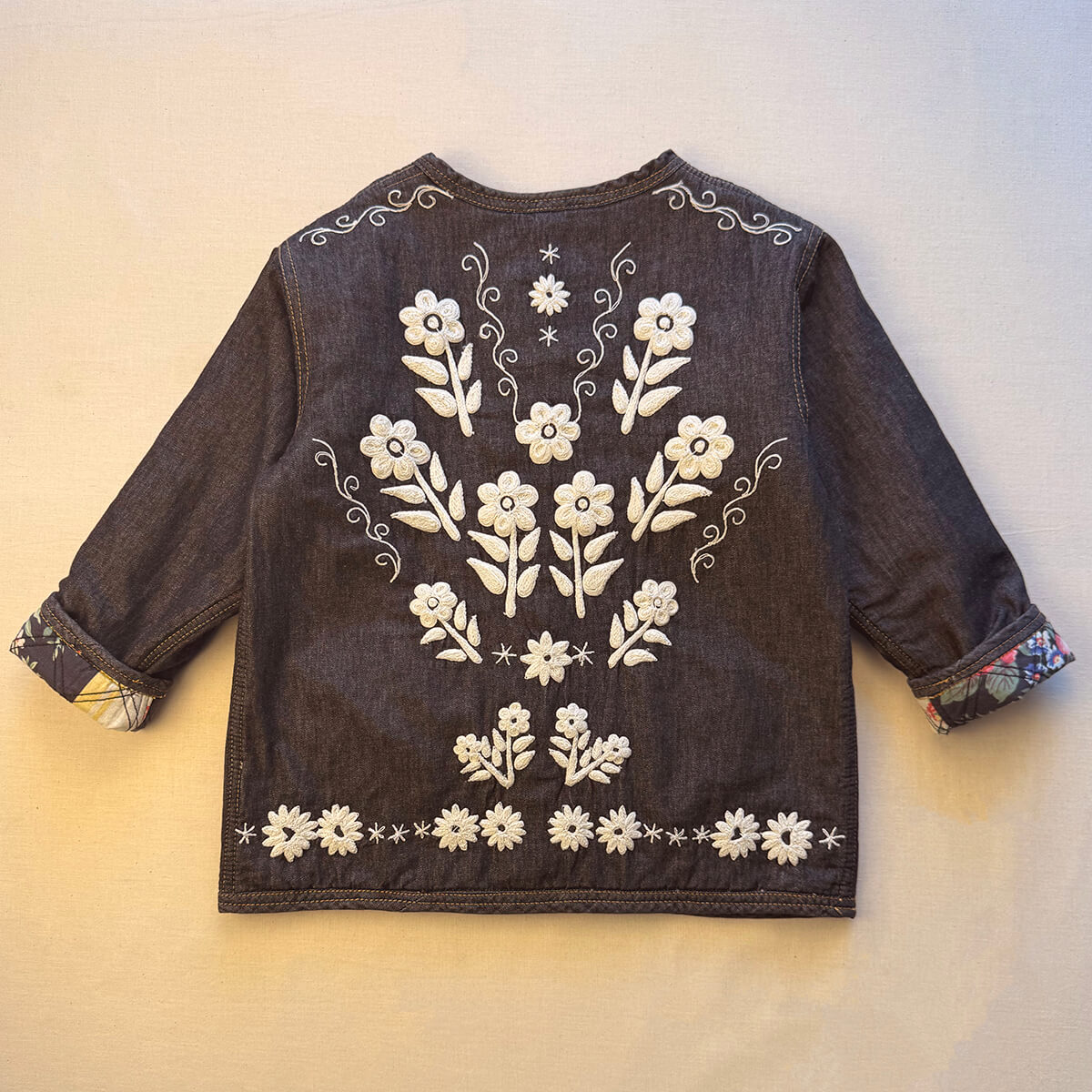 EXCLUSIVE Quilted Denim Jacket in Black by Bonjour