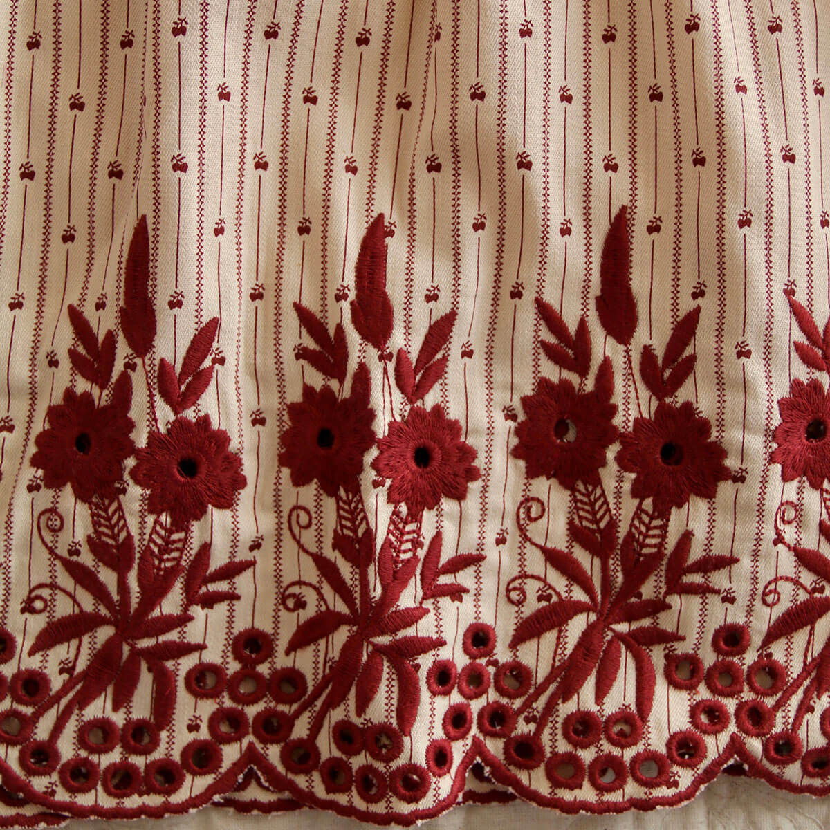Embroidered Dress in Provençal Stripe by Bonjour