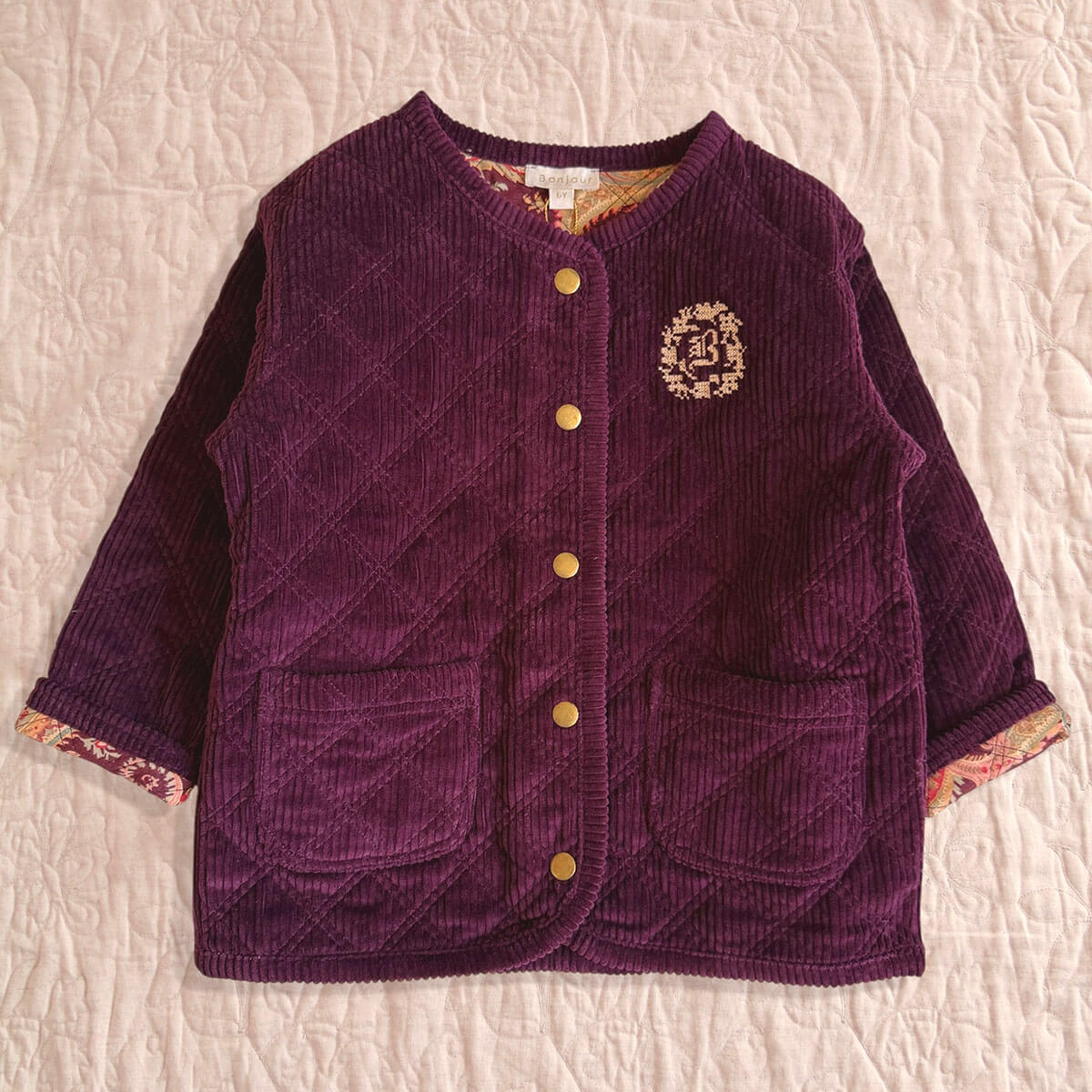 EXCLUSIVE Corduroy Jacket in Burgundy by Bonjour