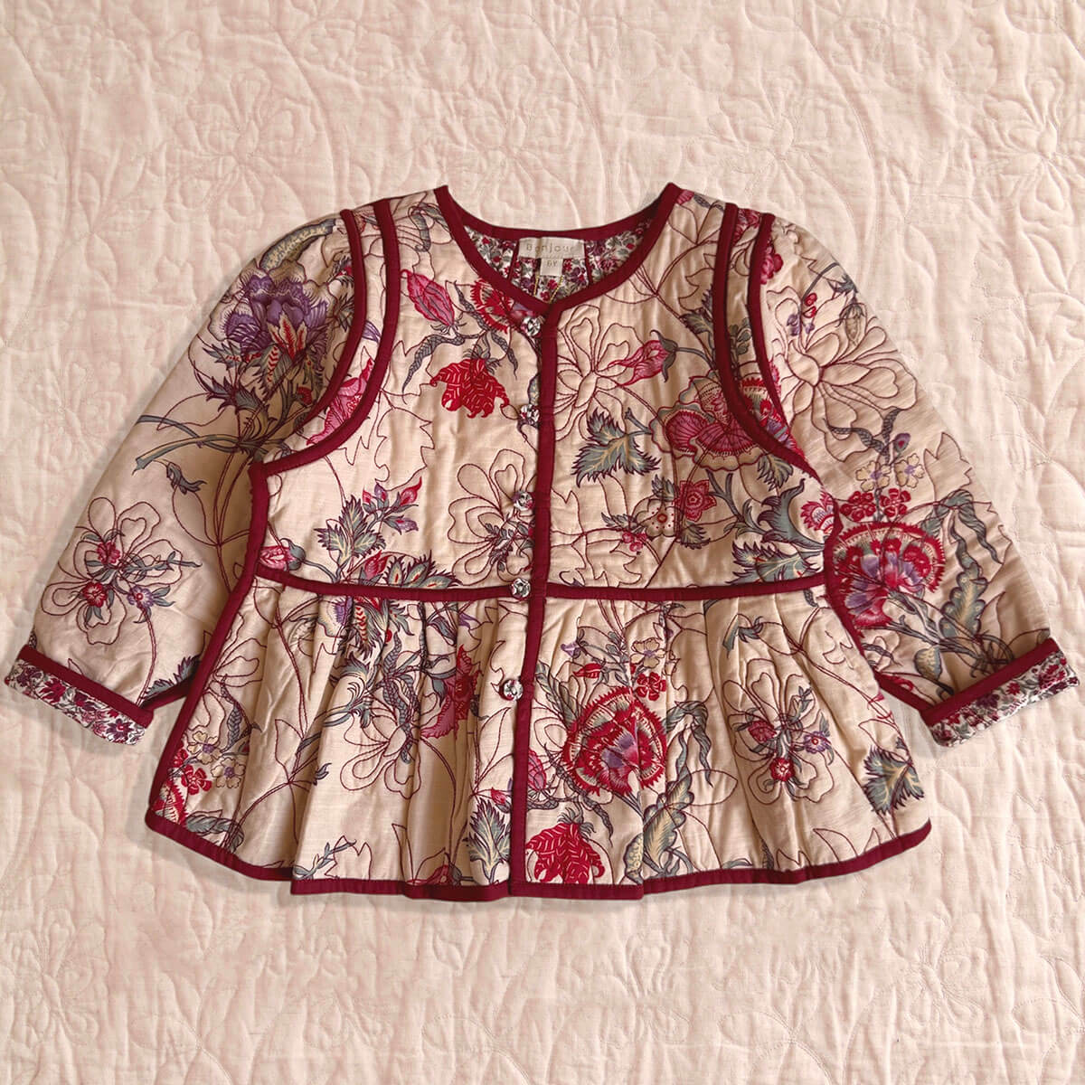 EXCLUSIVE Reversible Quilted Jacket in Flower Fields / Vence Floral by Bonjour