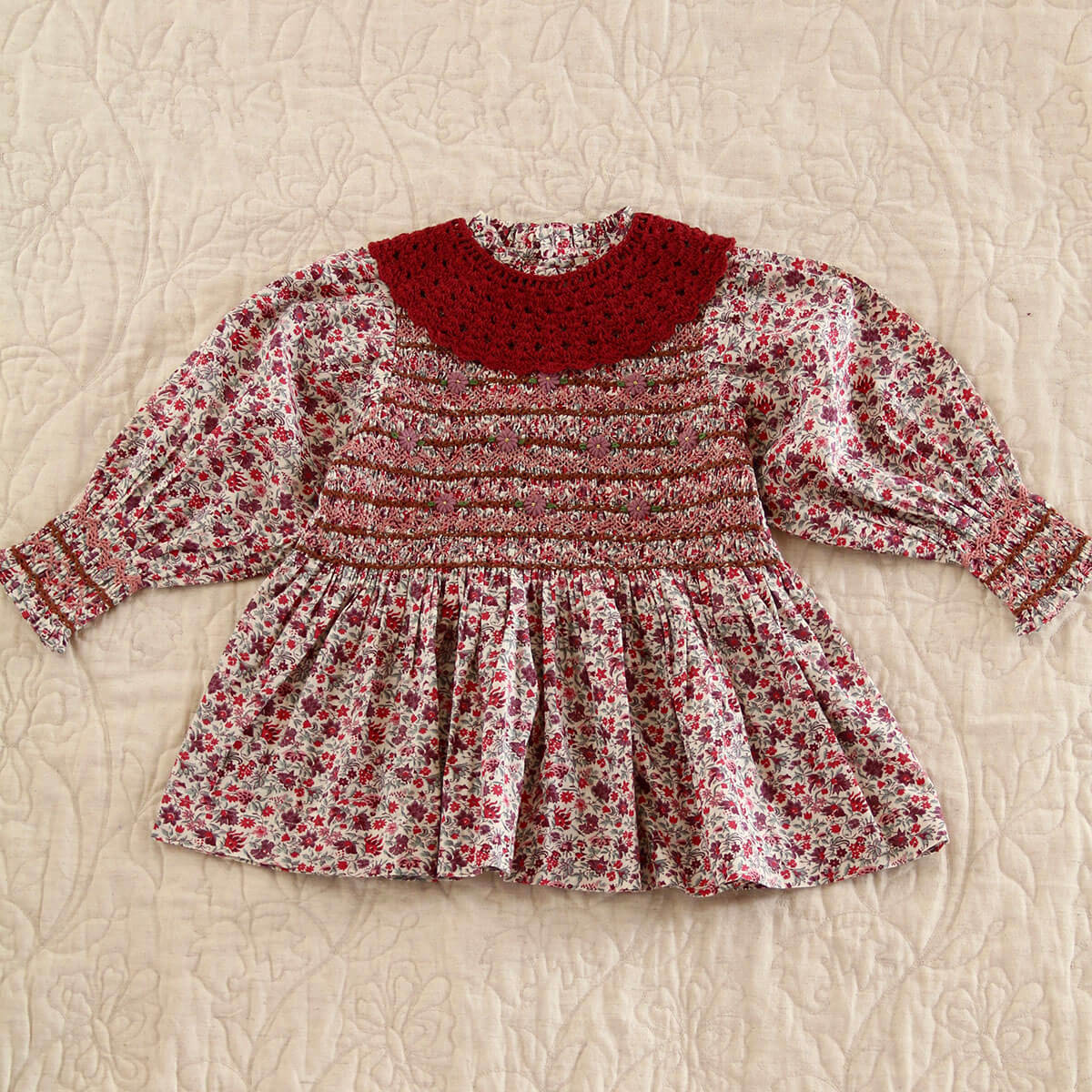 Handsmock Blouse in Flower Fields by Bonjour