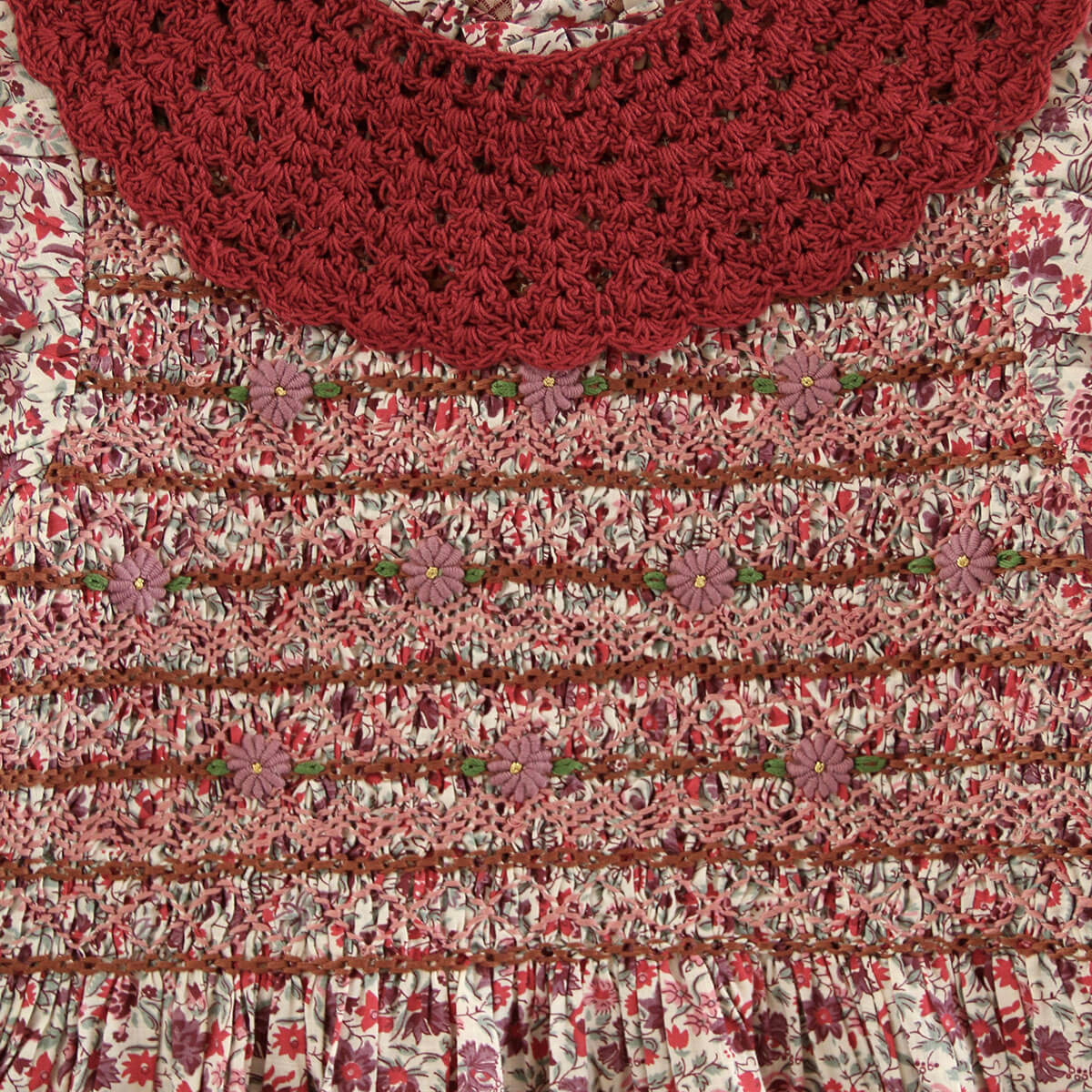 Handsmock Blouse in Flower Fields by Bonjour