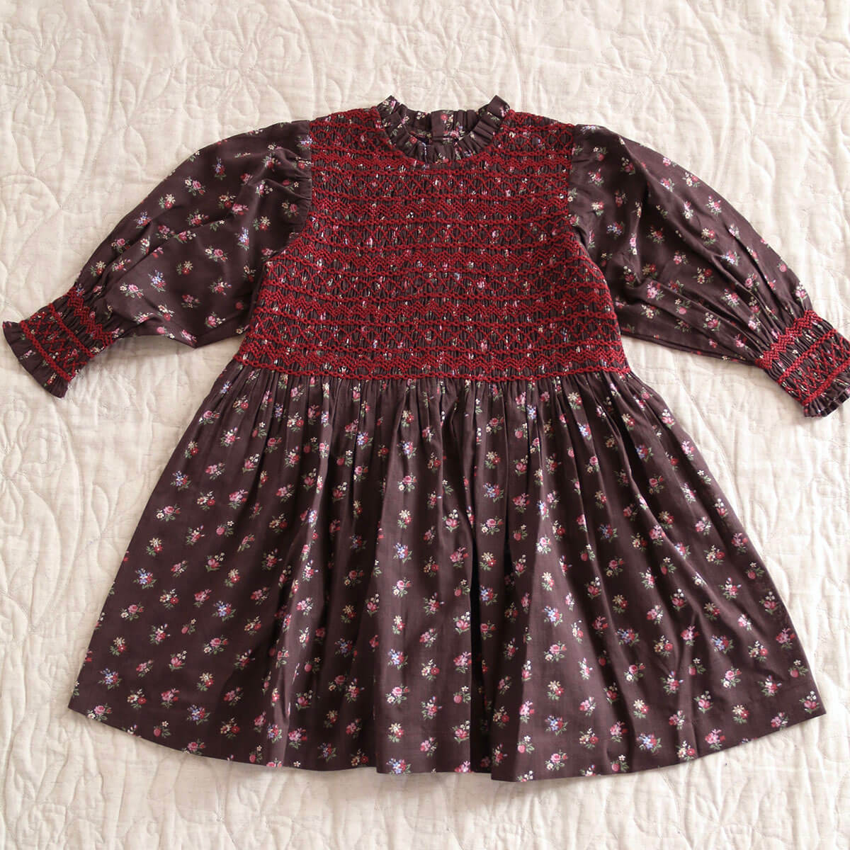 Handsmock Dress in Little Bouquet by Bonjour