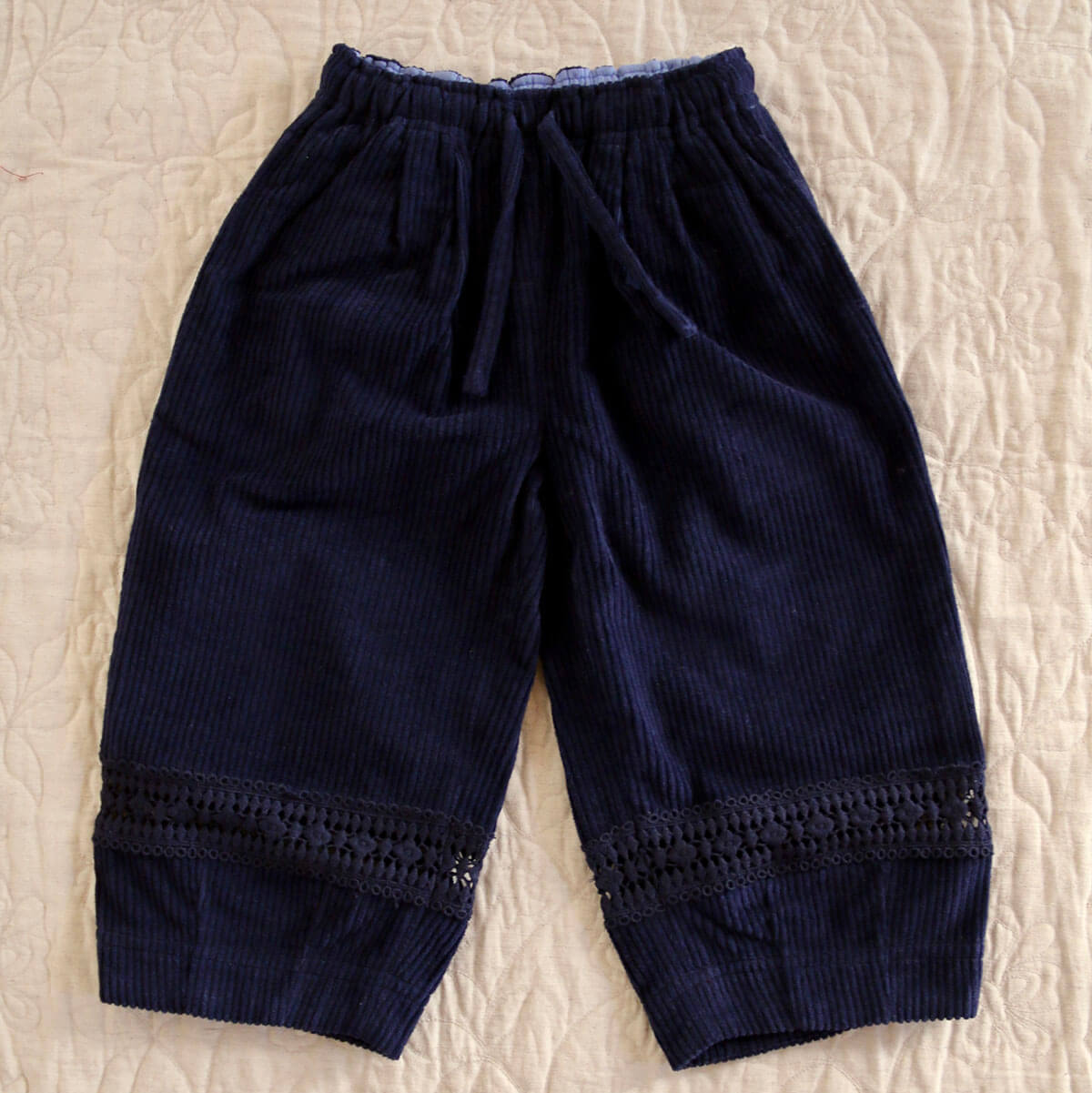 Pants in Navy Corduroy by Bonjour