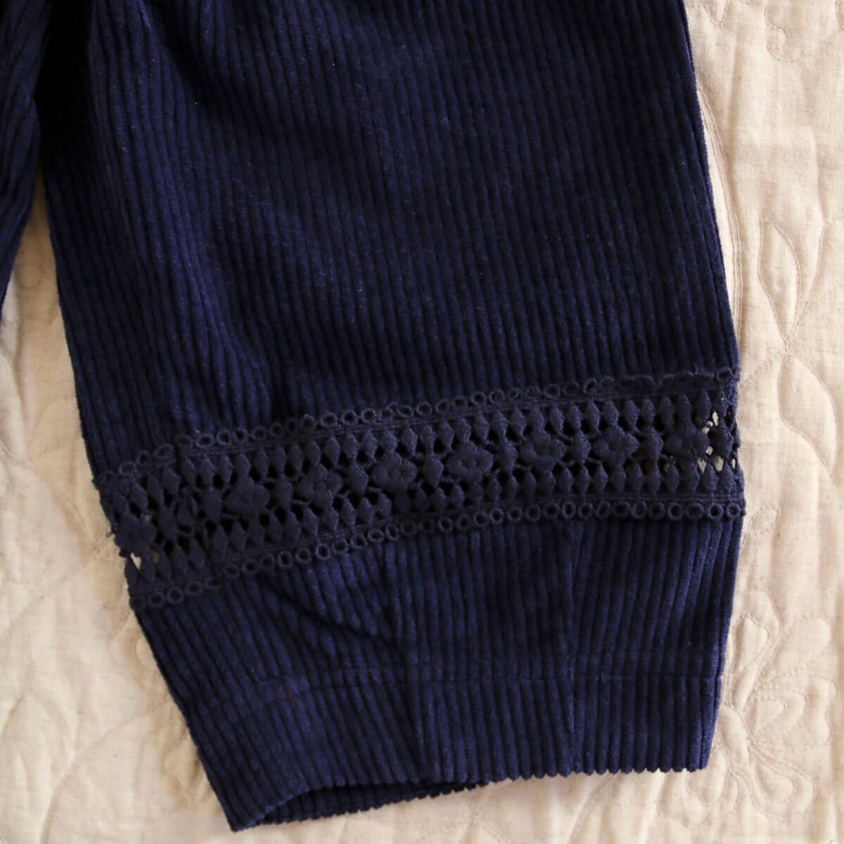 Pants in Navy Corduroy by Bonjour