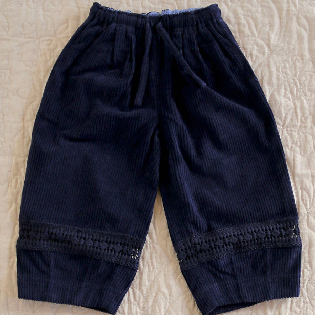 Pants in Navy Corduroy by Bonjour
