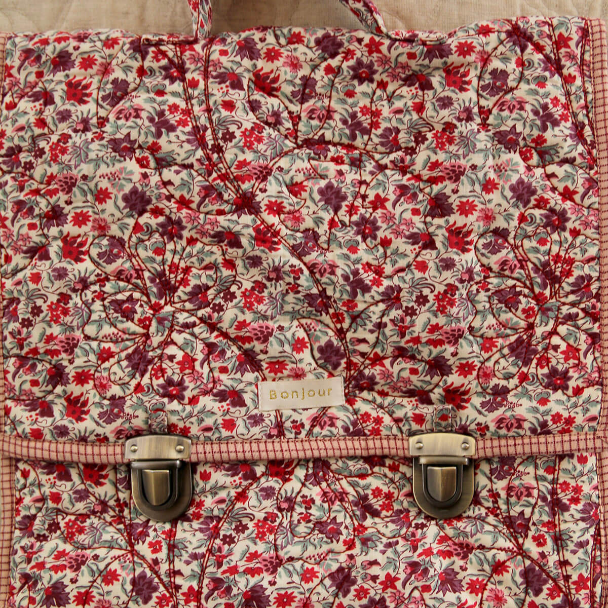 Quilted School Bag in Flower Fields by Bonjour