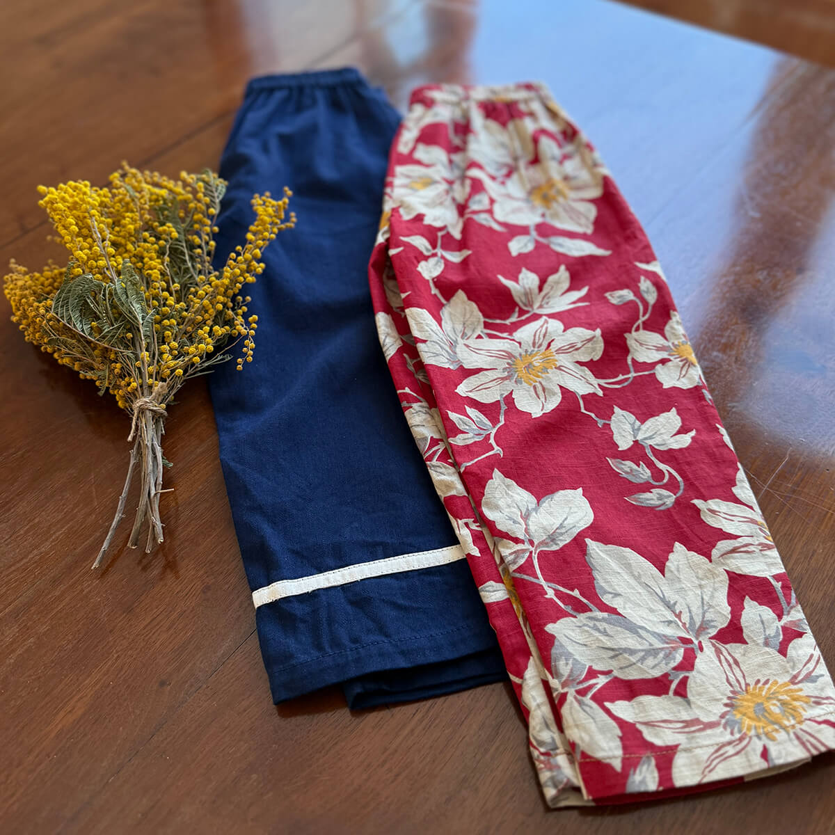 EXCLUSIVE Pants in Gaughin Flowers Print by Bonjour