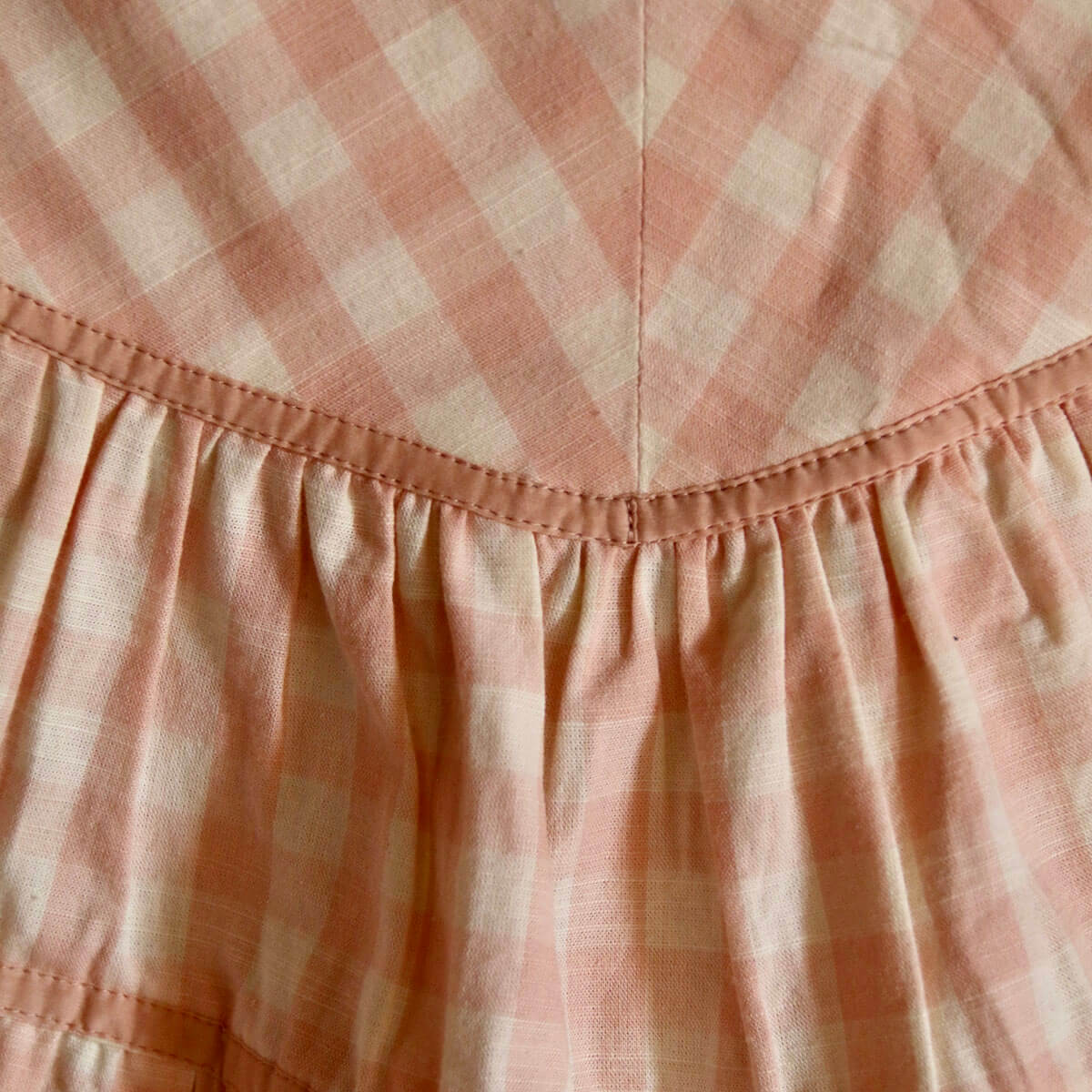 Flounce Skirt With Hair Clip in Pink Vichy by Bonjour