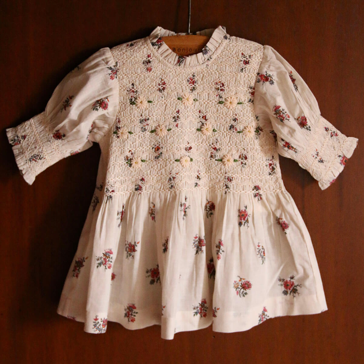 Handsmock Blouse in Garden Flowers Print by Bonjour