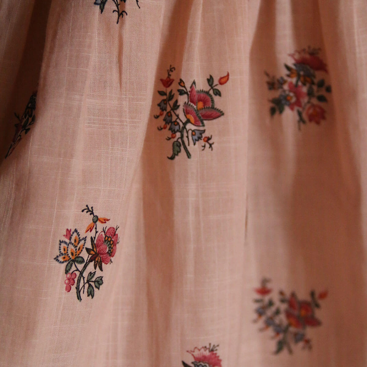Handsmock Blouse in Pink Garden Flowers Print by Bonjour