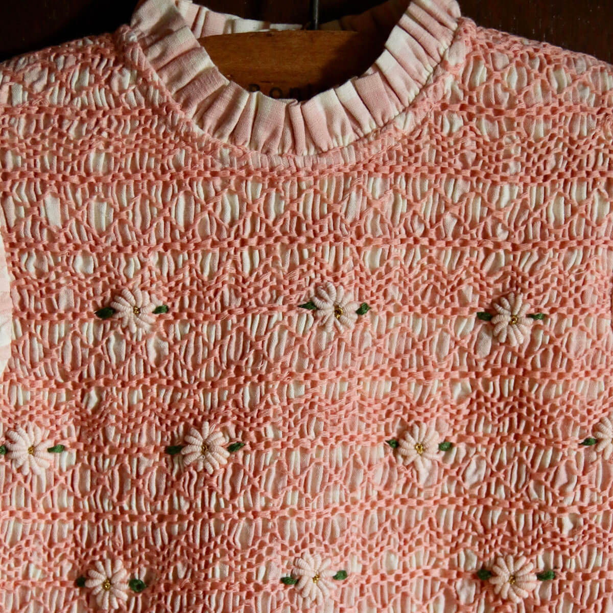 Handsmock Blouse in Pink Vichy by Bonjour