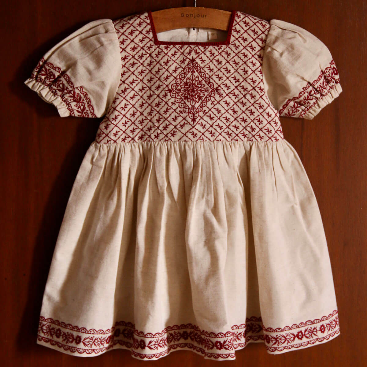 Heidi Dress in Natural by Bonjour