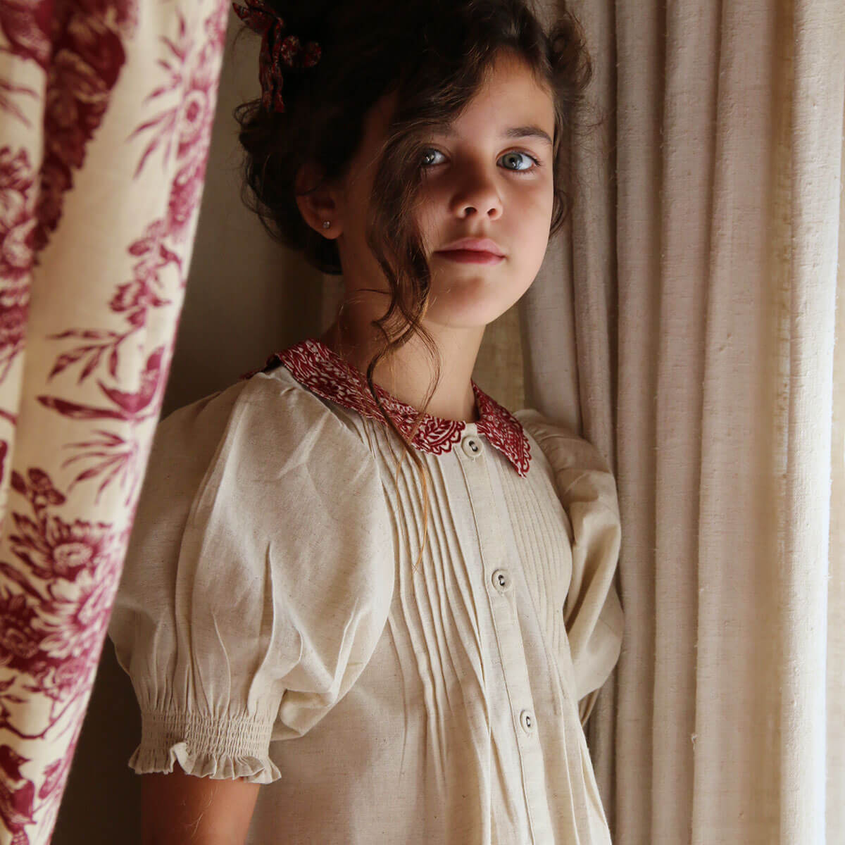 Long Blouse in Natural by Bonjour