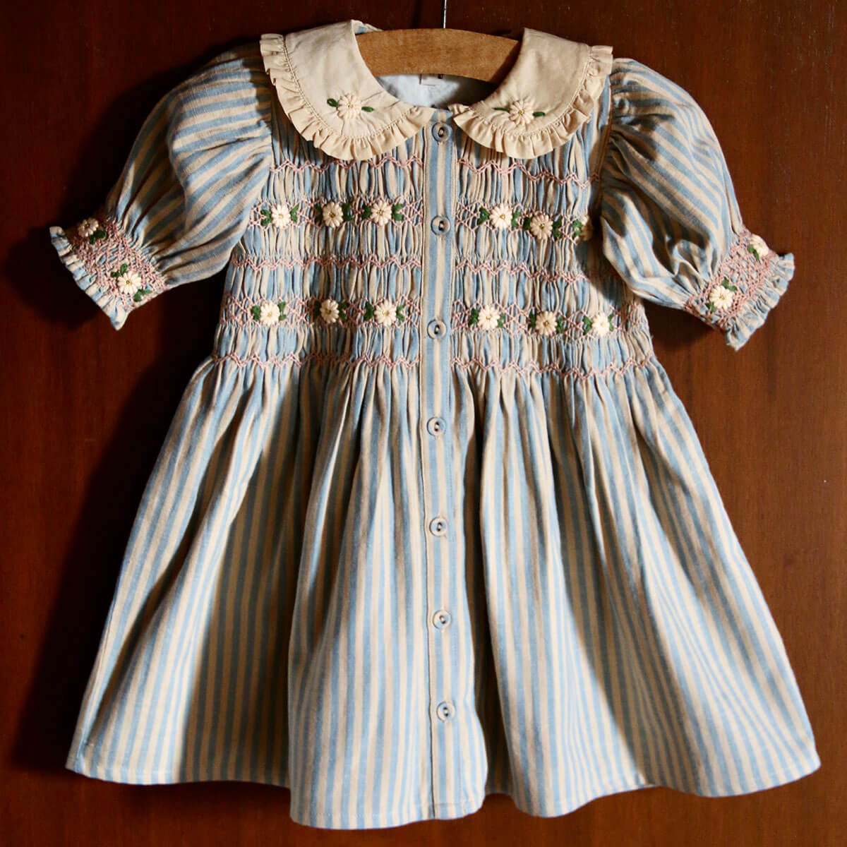 Romantic Tunique in Blue Transat Stripe by Bonjour