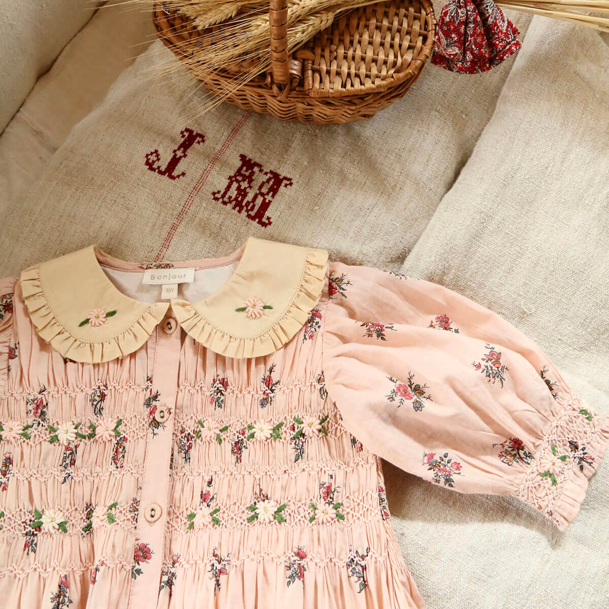 Romantic Tunique in Pink Garden Flowers Print by Bonjour