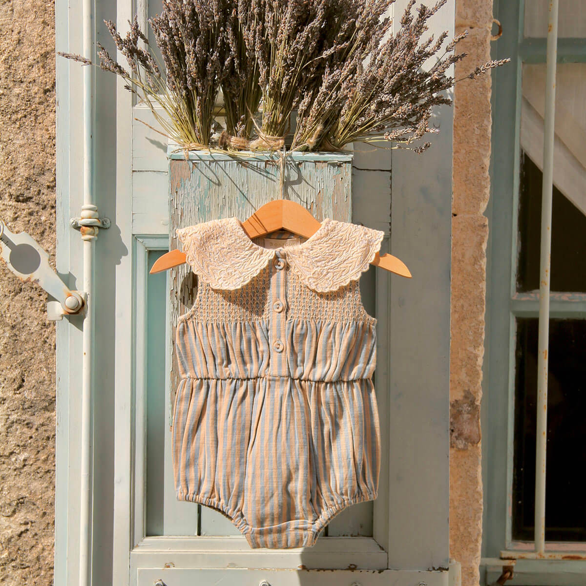 Romper in Transat Stripe by Bonjour