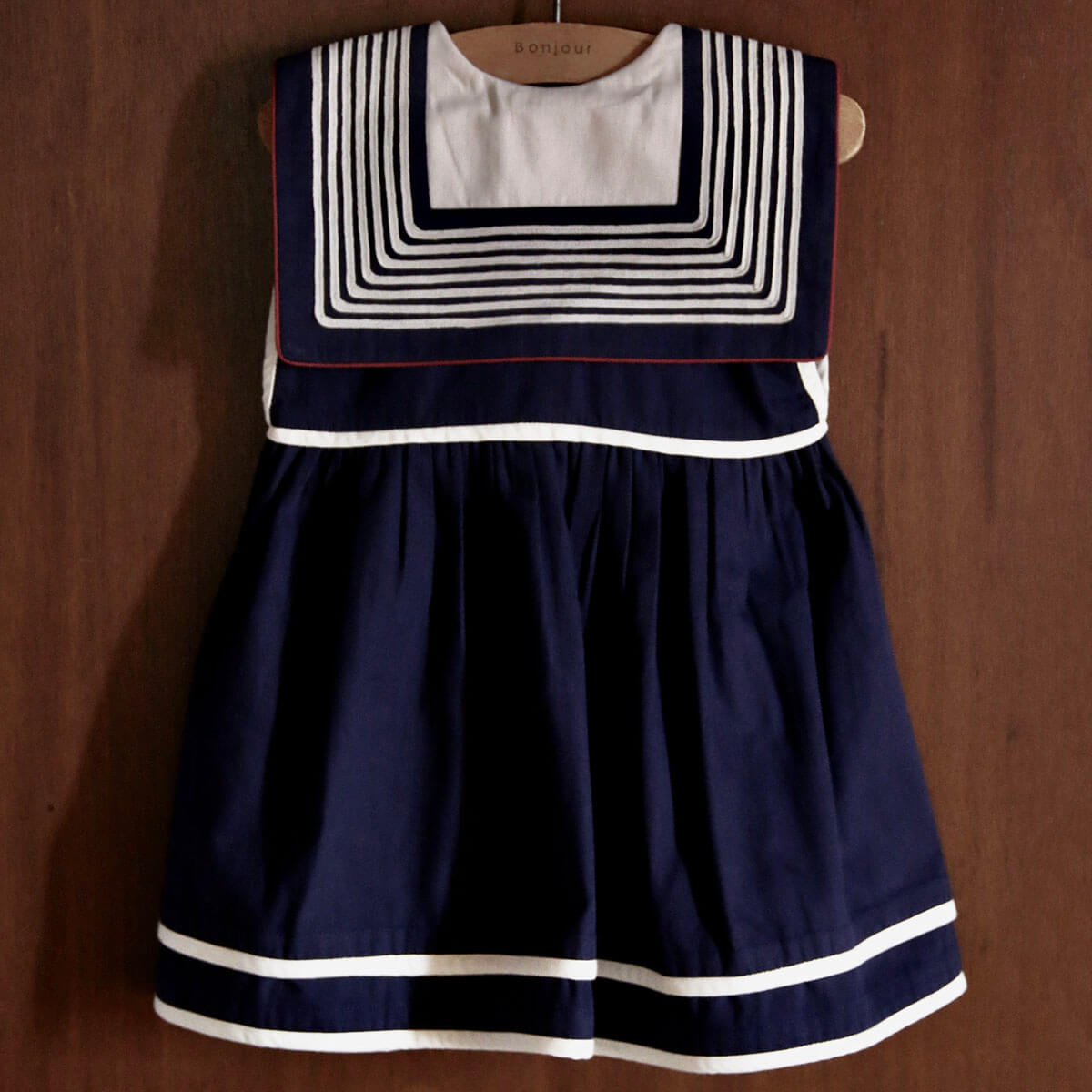 Sailor Dress in Navy Denim by Bonjour