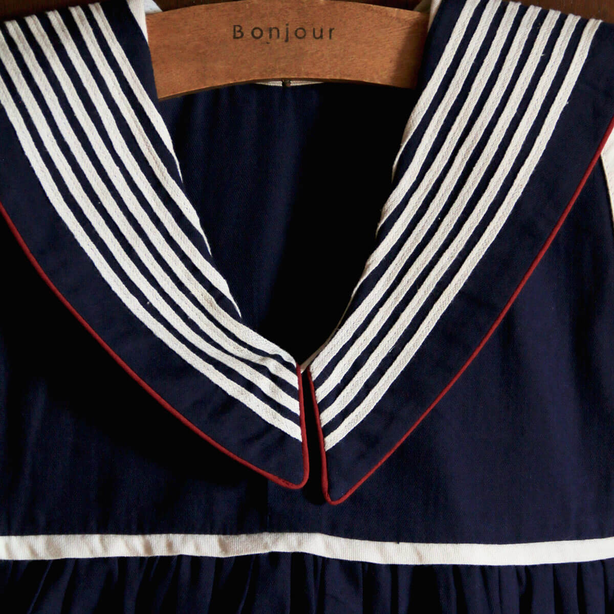 Sailor Dress in Navy Denim by Bonjour