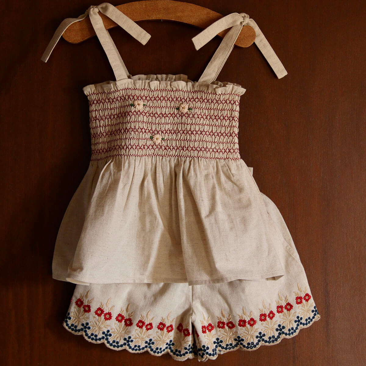 Top And Short Set in Natural by Bonjour