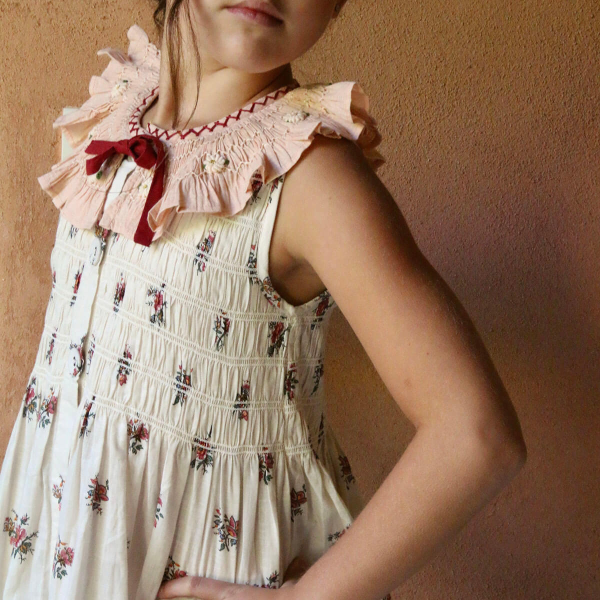 Tunique With Hair Clip in Garden Flowers Print by Bonjour