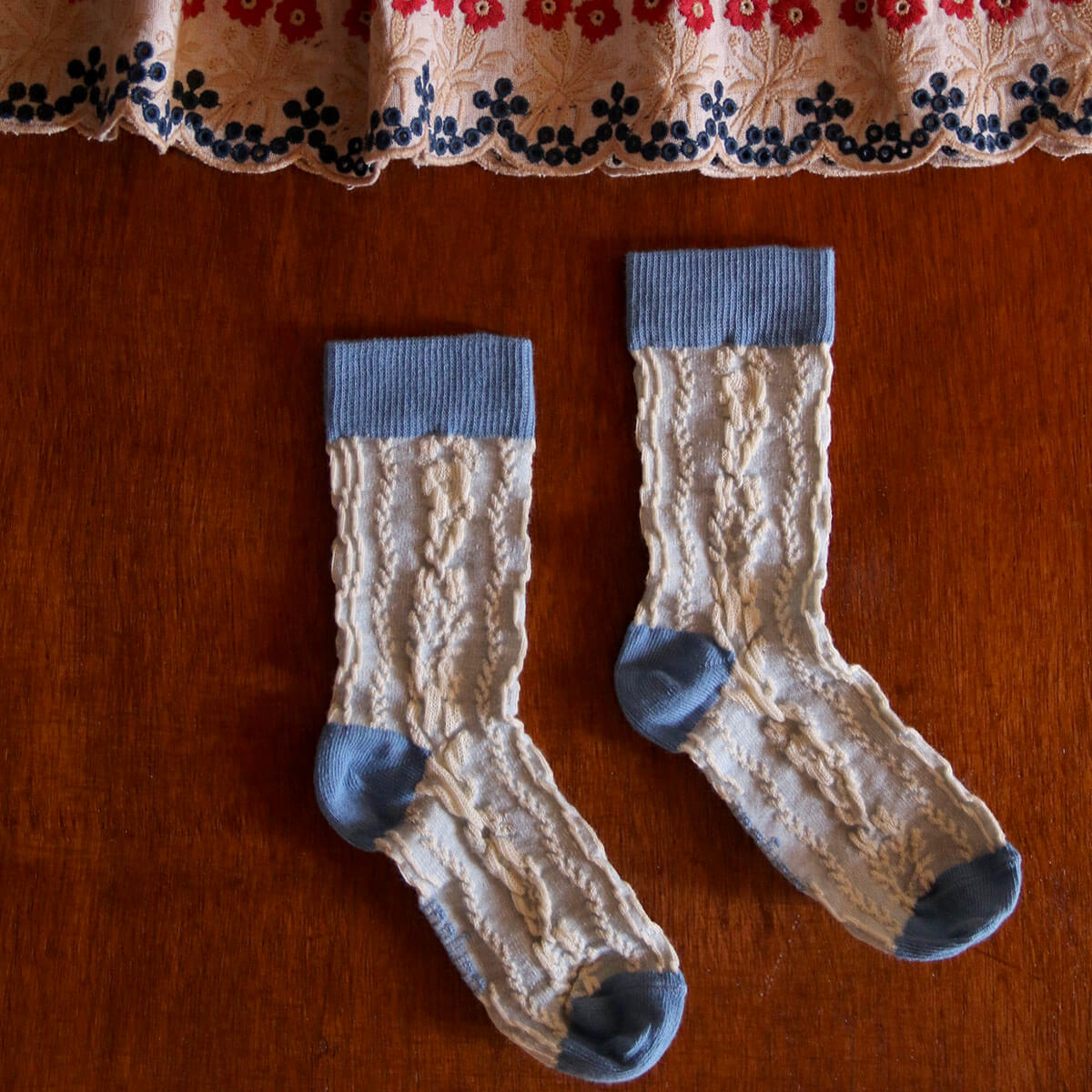 Twist Socks in Light Blue by Bonjour