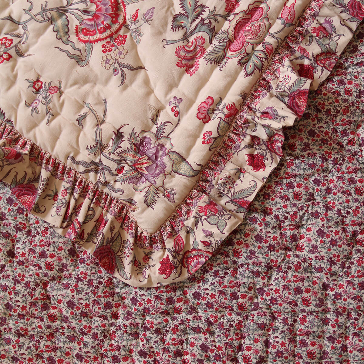Quilted Blanket in Vence Floral by Bonjour